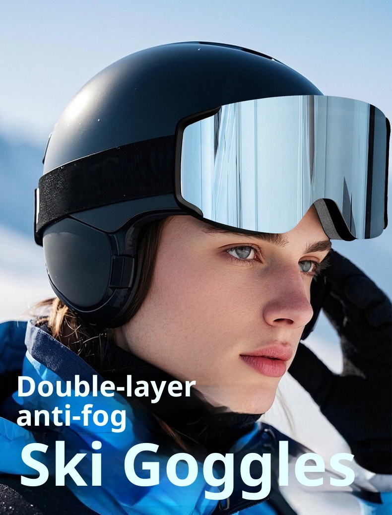 001 Double-layer Anti-fog Large Field Of View Aspheric Indoor Goggles HD Enhanced Clarity Outdoor Mountaineering Ski Glasses_voghion.com