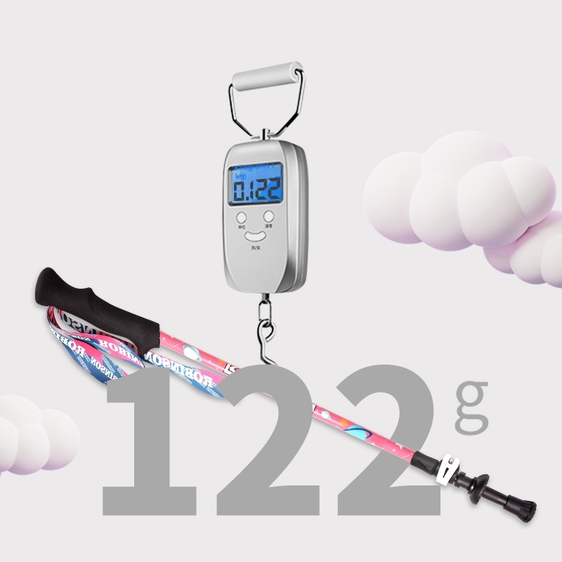 001 Robinson Children's Hiking Carbon Fiber Ultra-light Short External Lock Portable Youth Boys And Girls Walking Stick_voghion.com