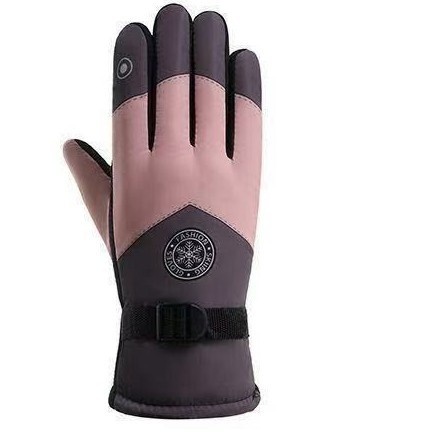 001 Herren Winter-Fahrradhandschuhe für E-Bikes, winddicht, kältebeständig, fleecegefüttert, dick gefüttert, warm, Touchscreen-fähig, aus Baumwolle_voghion.com