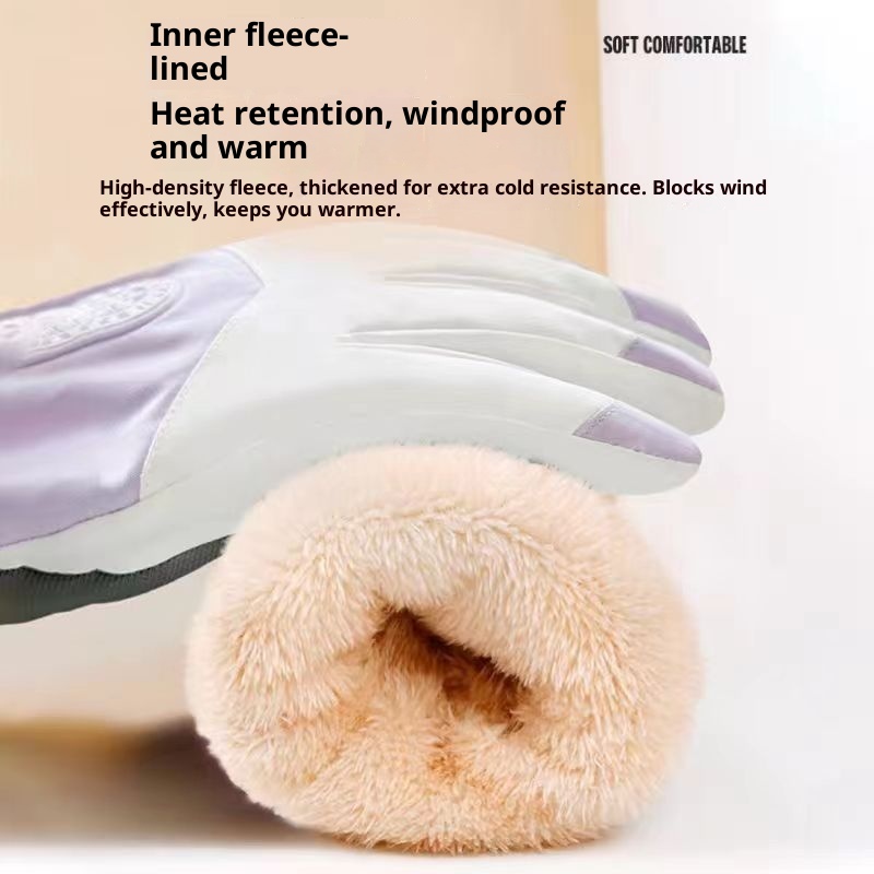 001 Winter Ski Outdoor Fietsen Warm Koudbestendig Winddicht Waterdicht Fleece Gevoerd Verdikt Touchscreen Handschoenen Groothandel_voghion.com