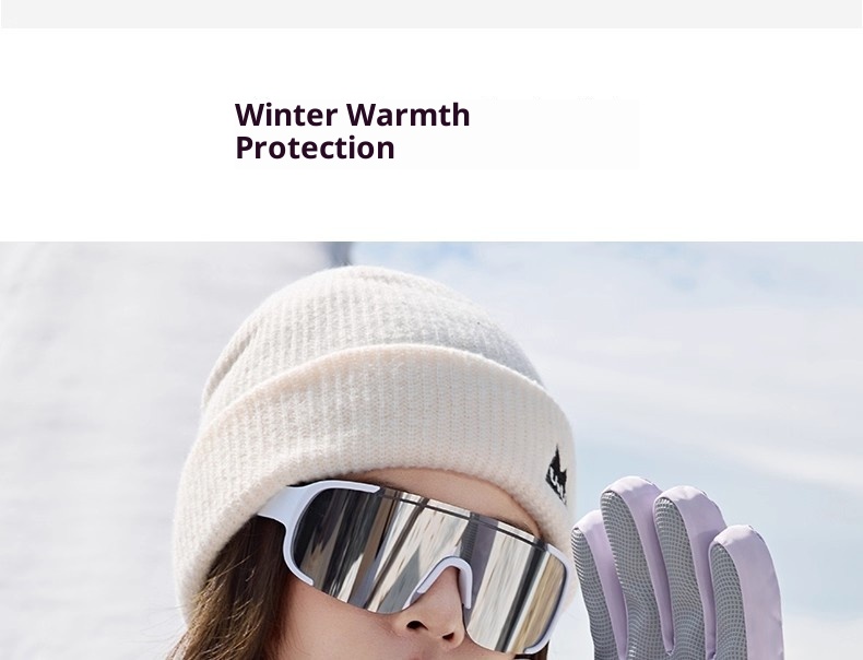 Gants de ski ActiveGo pour femmes, collection hiver 2025, doublés polaire, chauds et épais, résistants au froid, imperméables et compatibles écrans tactiles._voghion.com