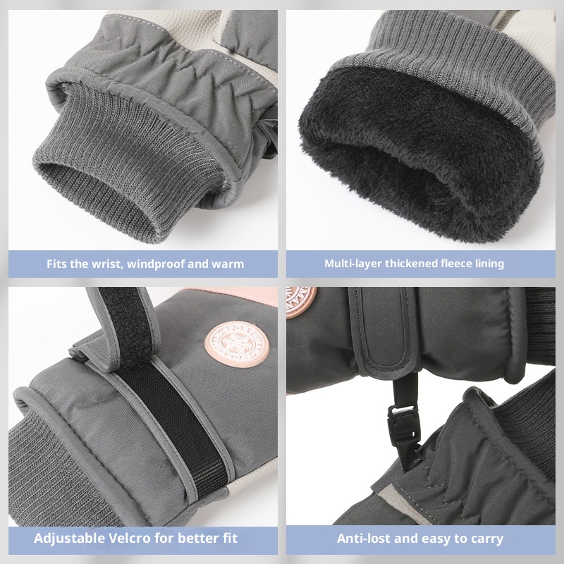 001 Ski voor mannen en vrouwen Winter Touchscreen Warm Fleece gevoerd Verdikt Fietsen Waterdicht Buitenrijden Antislip Katoen_voghion.com