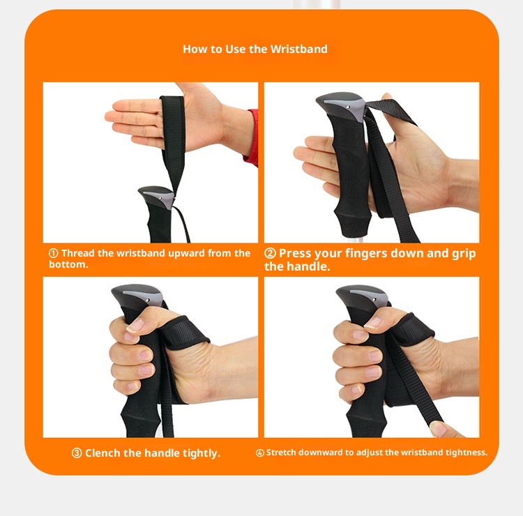 001 Direkt vom Hersteller: Ultraleichter, teleskopierbarer Trekkingstock aus Kohlefaser – ideal zum Wandern, Klettern und Trekking._voghion.com