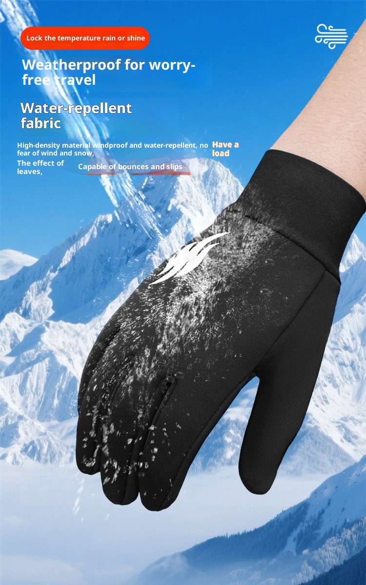 ActiveGo Premium Children's Ski Winter Waterproof Cold-Proof Outdoor Riding Thermal Gloves Fleece-Lined Non-Slip Touchscreen_voghion.com
