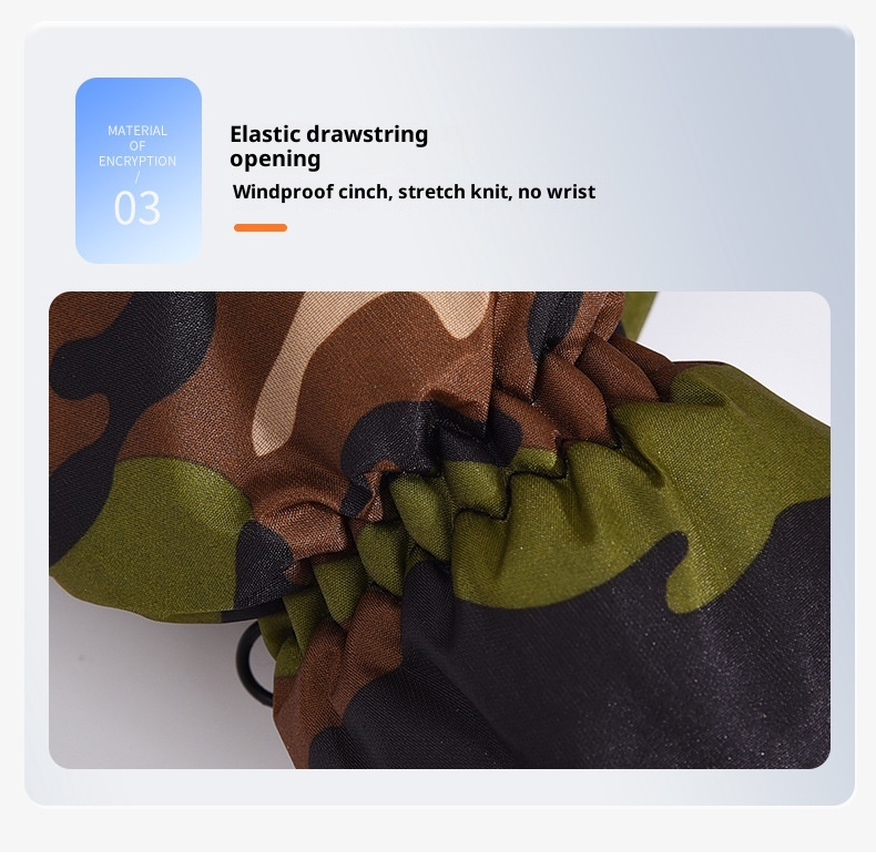 ActiveGo Camouflage Skihandschoenen voor mannen en vrouwen, warme winterse fleecevoering, verdikt, geschikt voor buitensporten, fietsen en motorrijden_voghion.com