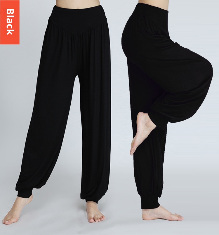 001 New Style Foreign Trade Cross-Border Yoga Modal Exercise Sports Long Square Dance Loose Plus Size Lantern Pants_voghion.com