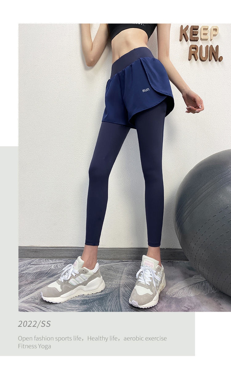 Ensemble deux pièces fitness femme 001, pantalon de sport moulant et extensible pour la course, jupe à porter en extérieur, séchage rapide, idéal pour le printemps et l'été._voghion.com