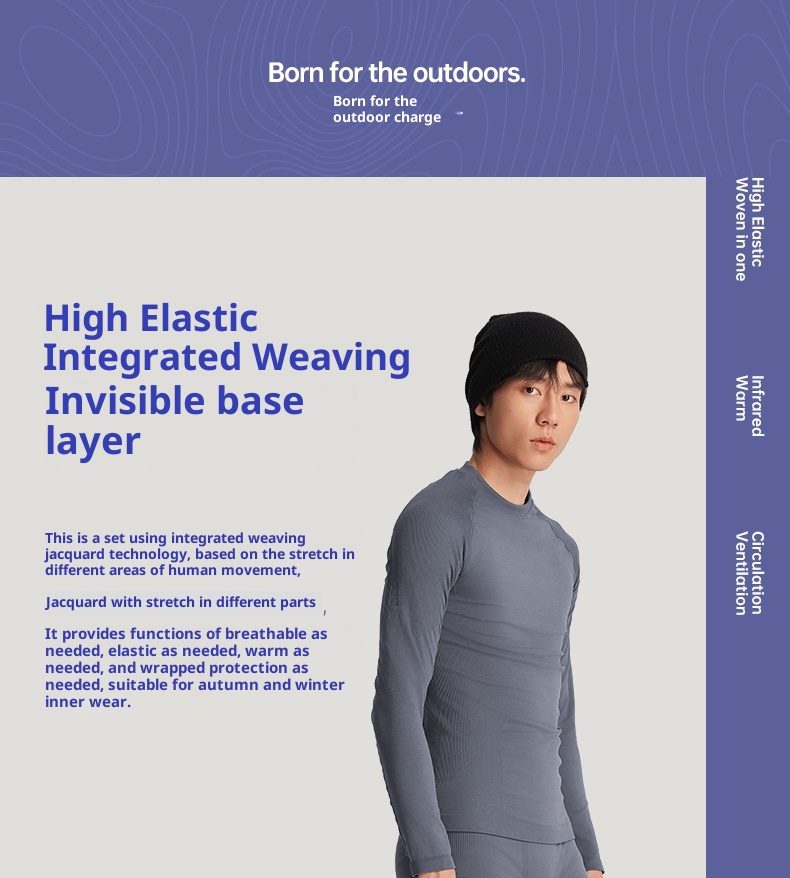 001 TANPO Outdoor Men's Thermal Underwear Set Skiing Sports Running Quick-Dry Layer Autumn Winter Base Shirt And Pants_voghion.com