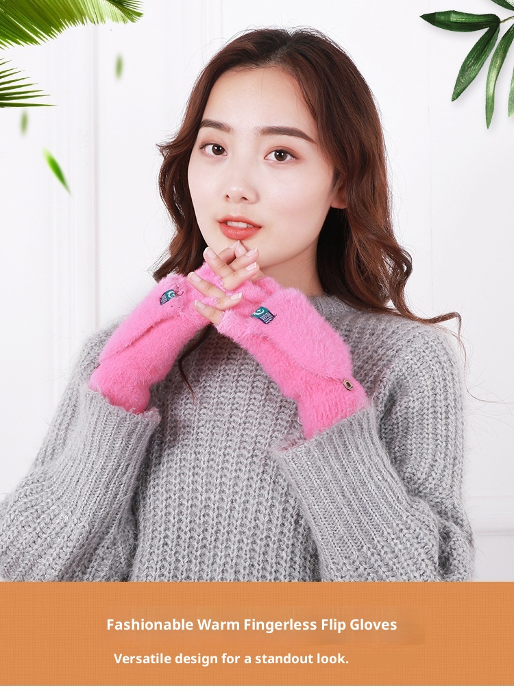 001 Caldo per uomini e donne, senza dita, per l'apprendimento, con fodera in pile, antifreddo, per l'autunno e l'inverno, per lo sci da donna_voghion.com