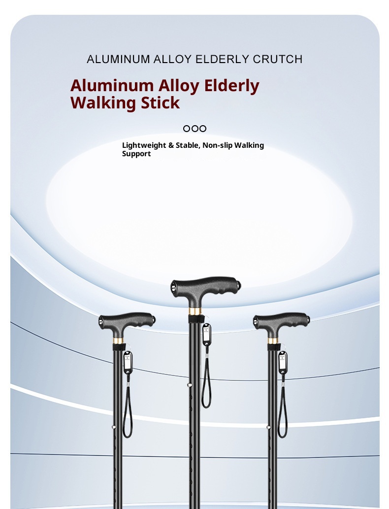 001 Elderly Telescopic Four-Legged For Seniors Special Armrest Cane Lightweight Multifunctional Non-Slip Walking Stick_voghion.com