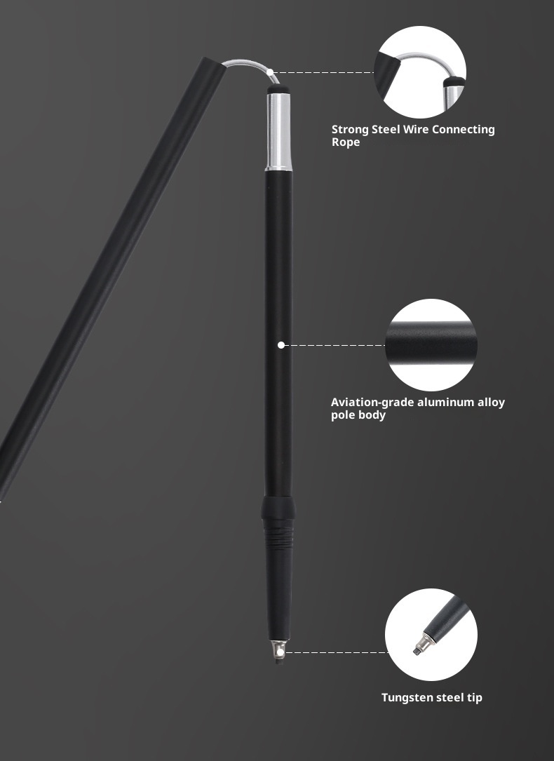 001 Bastone da passeggio professionale pieghevole in lega di alluminio 7075 per esterni, attrezzatura da escursionismo, ultraleggero, portatile, per uomo_voghion.com