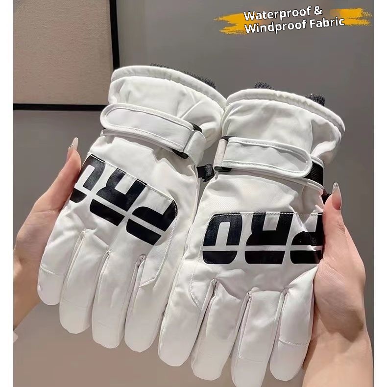 001 Herren Herbst Winter Winddichte, frostsichere, fleecegefütterte, verdickte Fahrradhandschuhe Damen Outdoor Siing Touchscreen Eis_voghion.com