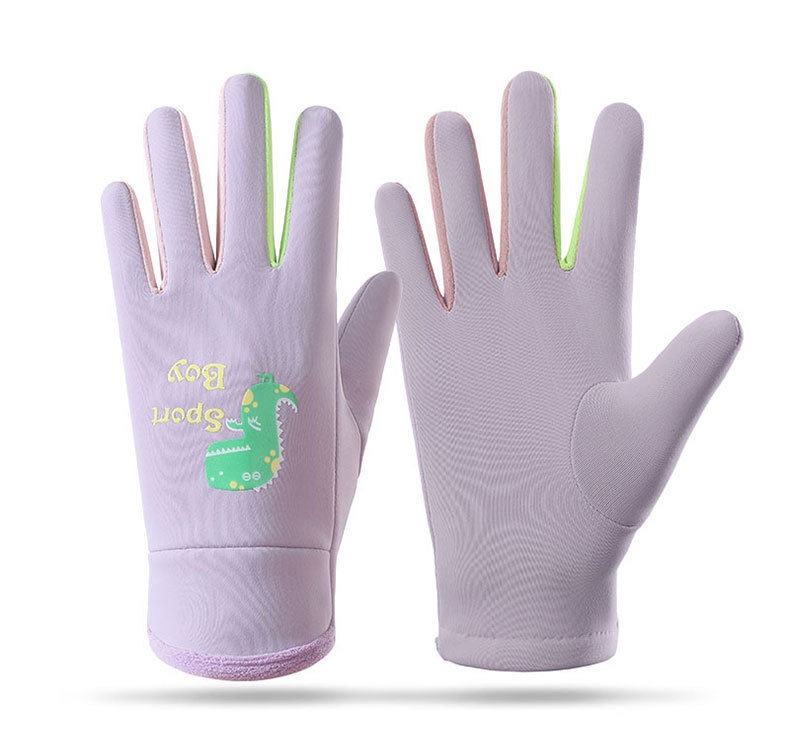 001 Winter Children's Warm Gloves Windproof Water-Resistant Boys And Girls Skiing Snow Play Fleece-Lined Cycling Outdoor_voghion.com