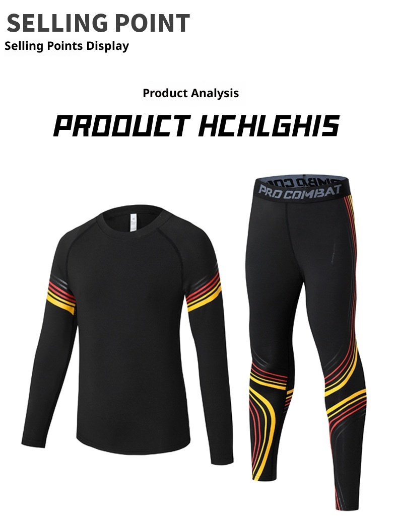 001 Maglia intima da sci attillata per bambini, ad asciugatura rapida, foderata in pile, per autunno e inverno, per sport, basket e calcio, allenamento interno_voghion.com