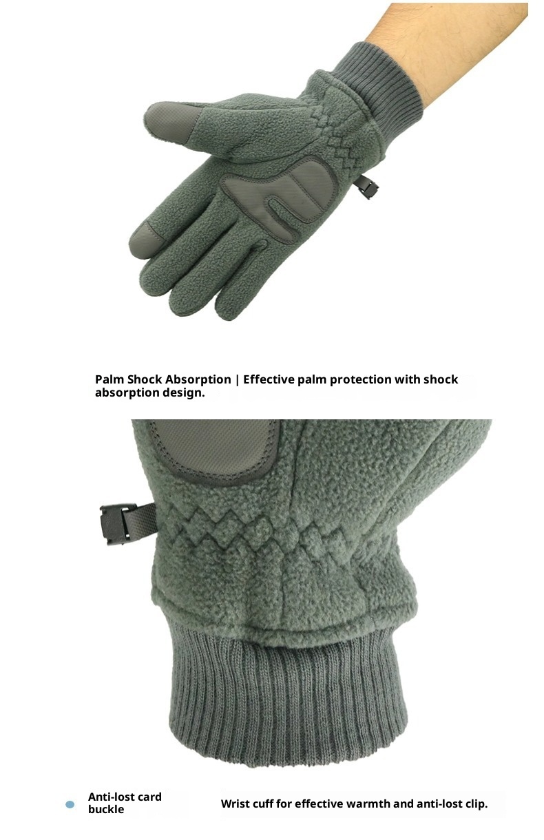 001 Winter Fleecegefütterte Thermohandschuhe für Outdoor-Aktivitäten wie Radfahren, Autofahren und Touchscreen-Bedienung_voghion.com