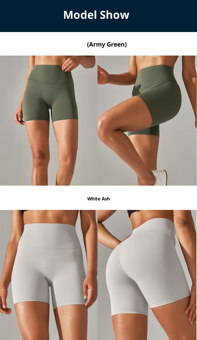 001 En stock, vente directe en gros, effet seconde peau, pantalon de yoga moulant trois-quarts, taille haute, effet pêche, double face brossé, coupe slim, effet pêche._voghion.com