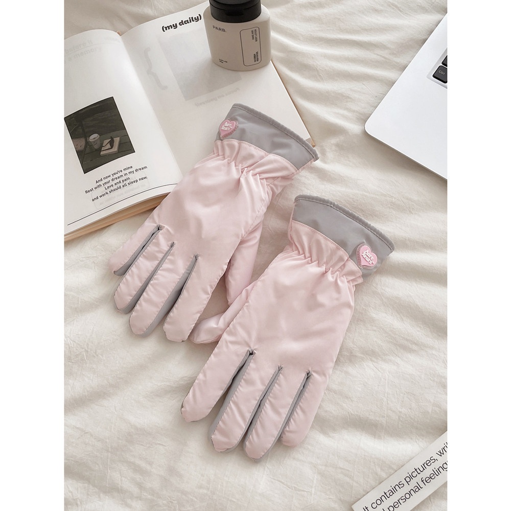 ActiveGo Fleece-gevoerde, verdikte, koudebestendige outdoor-ski-fiets-elektrische fiets-winddicht-antislip-touchscreen-leuke, warme handschoenen_voghion.com