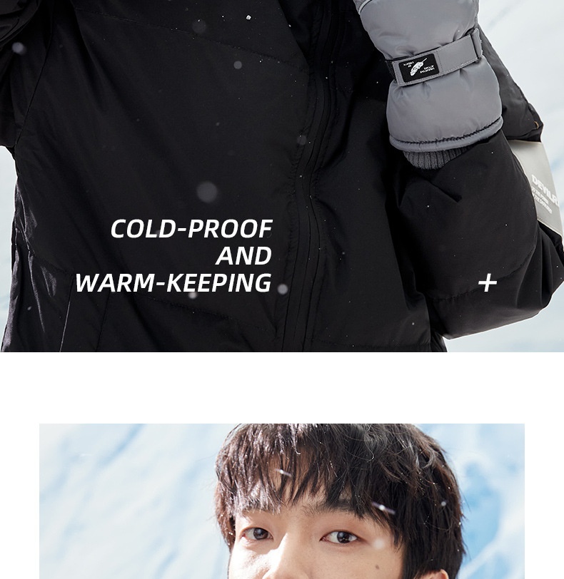 ActiveGo Herren Ski- und Radhandschuhe, kältebeständig, fleecegefüttert, dick und warm, aus Baumwolle, für Outdoor-Aktivitäten im Winter_voghion.com