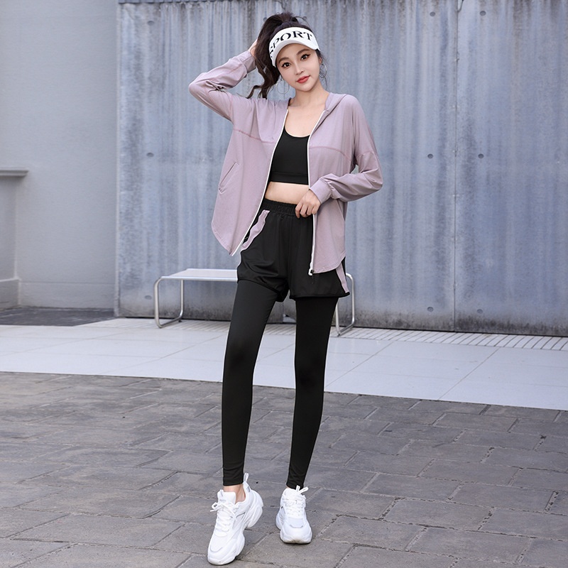 001 2025 Top da donna a maniche corte, maglietta estiva da yoga, corsa mattutina, set sportivo, abbigliamento fitness_voghion.com