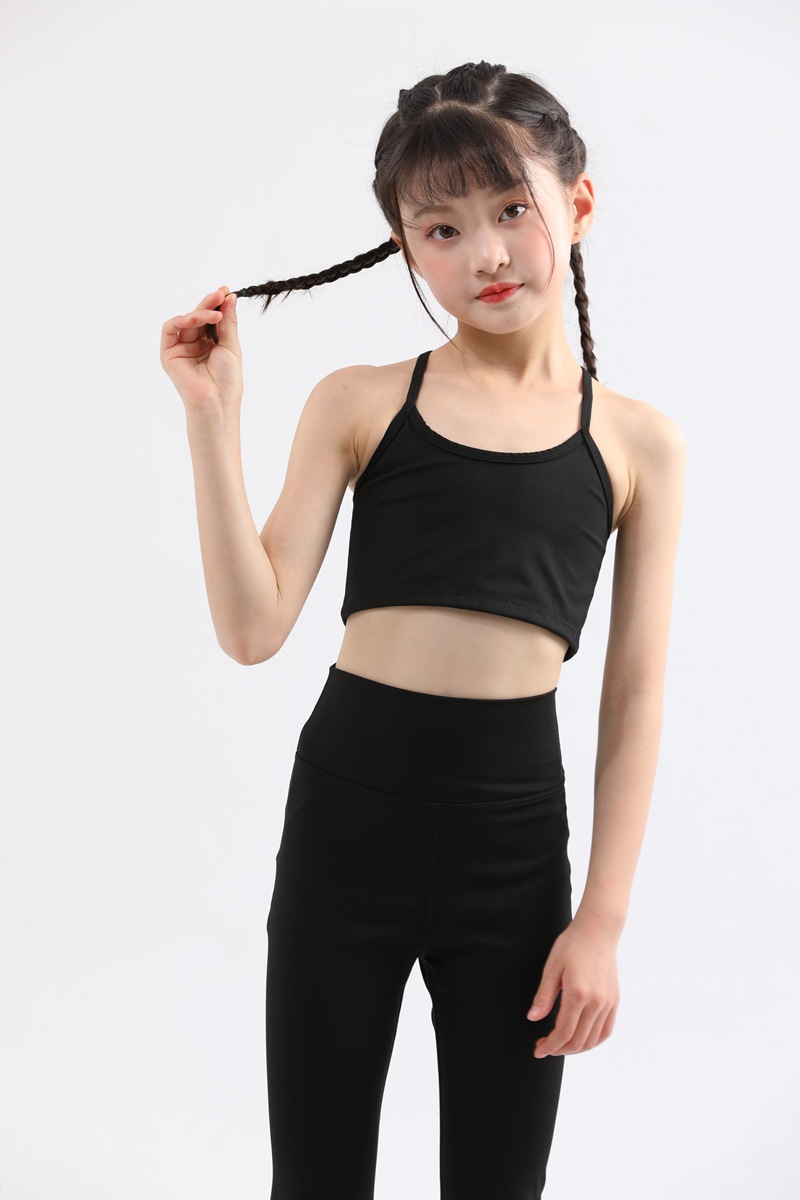 001 Hochwertiges Nylon-Yoga-Outfit für Mädchen – federleichter Tragekomfort, schnelltrocknendes Sporttop, Baselayer_voghion.com