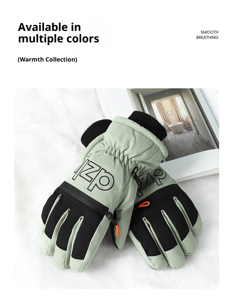 ActiveGo Women's Ski Gloves Cycling Mountaineering Cold-Proof Warm Fleece Thickened Touchscreen Waterproof Men's Snow Play Winter_voghion.com