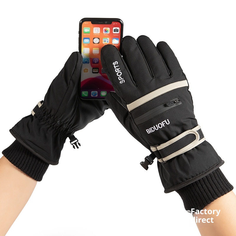 ActiveGo Cotton Gloves For Men And Women, Winter Warm Fleece-Lined Thickened Cycling Motorcycle Touchscreen Skiing Mountaineering_voghion.com