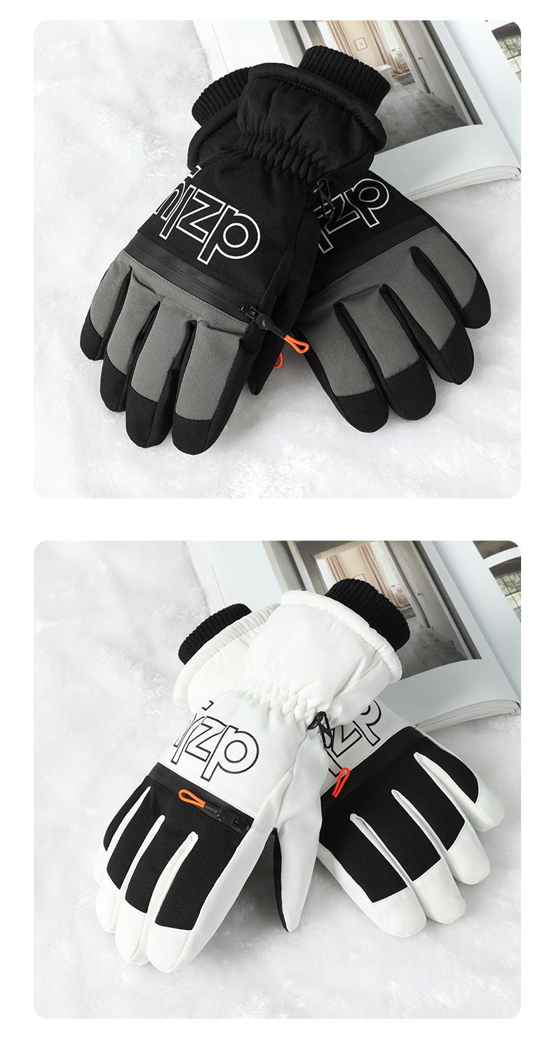 ActiveGo Women's Ski Gloves Cycling Mountaineering Cold-Proof Warm Fleece Thickened Touchscreen Waterproof Men's Snow Play Winter_voghion.com