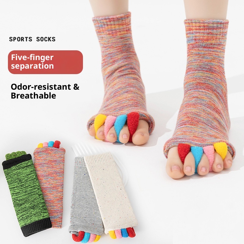 001 Cross-Border Japanese And Korean Style Separator Yoga For Women, Open Toe Socks, Corrective Thumb Valgus Five-Toe Socks_voghion.com