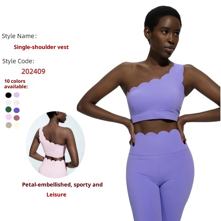 001 Schulterfreies Spitzentop, schweißableitend, eng anliegend, atmungsaktiv, angenehmes Tragegefühl, dünn, ideal für Sport, Outdoor, Fitness und Yoga_voghion.com