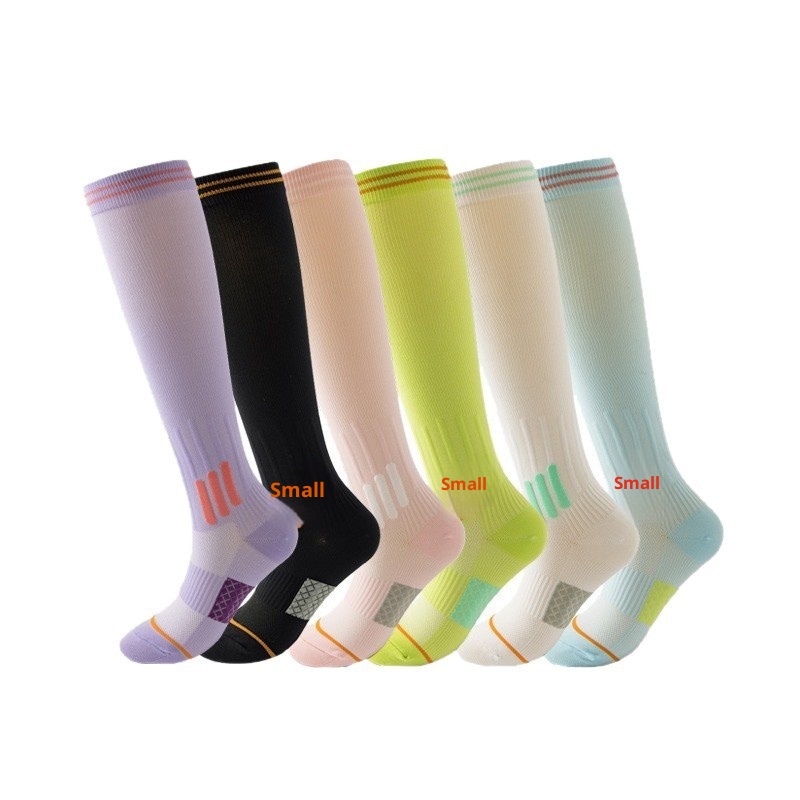 001 Calzini lunghi da donna a compressione con dopamina, per fitness, corsa, ciclismo, outdoor_voghion.com