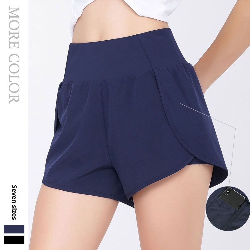 001 Summer Sports Shorts For Women, Plus Size, Loose Fit, Two-Piece, Runnin, Yoa, Fitness Shorts, Hih Waist,_voghion.com