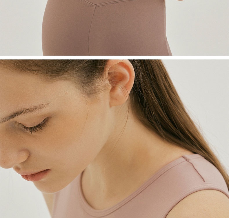 001 Summer New Short Sports Vest For Women Sleeveless T-Shirt Fitness Top Cross Ruched Slim Fit With Chest Pad Yoga Wear_voghion.com