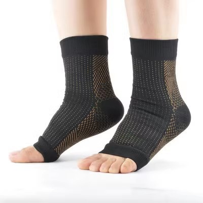 001 001 Calzini sportivi unisex per yoga, con punta aperta, maniche a compressione, protezione per i piedi nudi_voghion.com