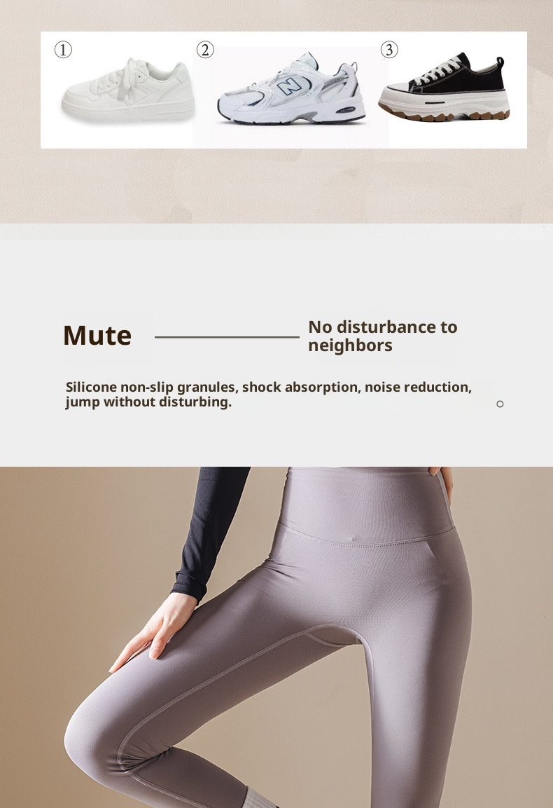 Chaussettes de sport professionnelles pour le yoga et le Pilates en salle, mi-mollet, confortables et antidérapantes, idéales pour le Pilates et le yoga en intérieur._voghion.com