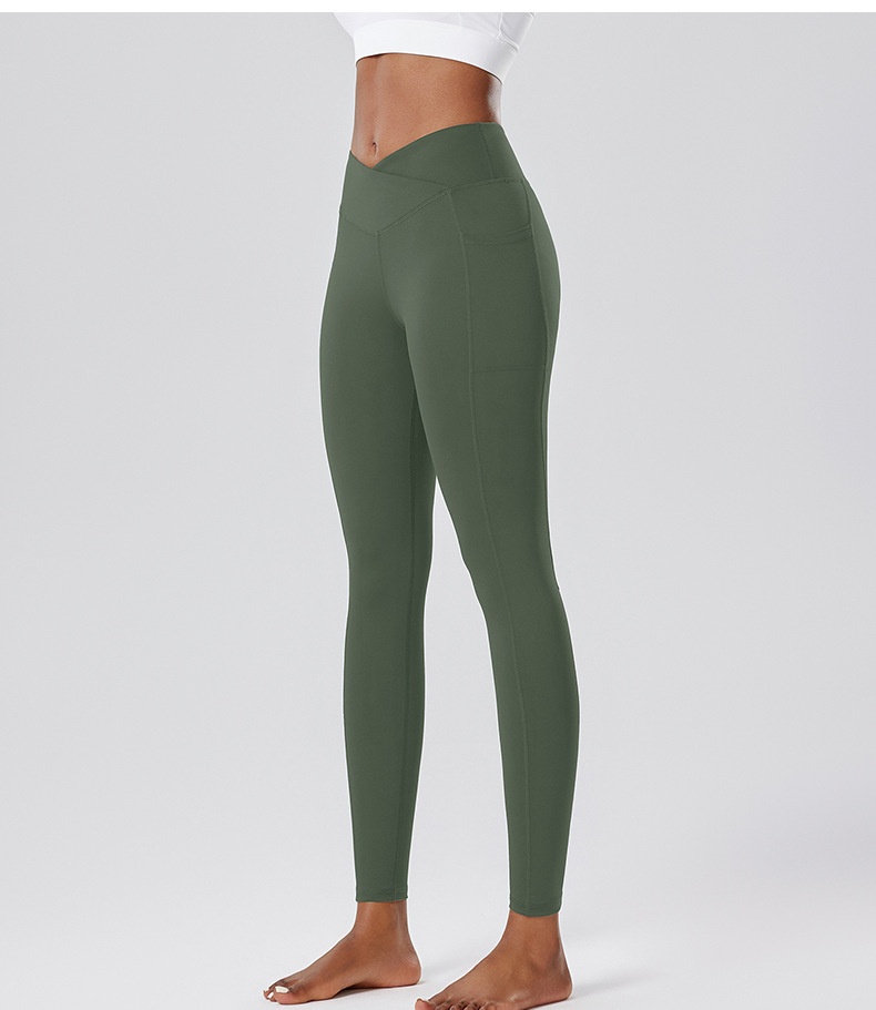 001 Cross-Border Sports Fitness Leggings Yoga Running Base Layer Pants Women Naked Feel Soft And Smooth_voghion.com