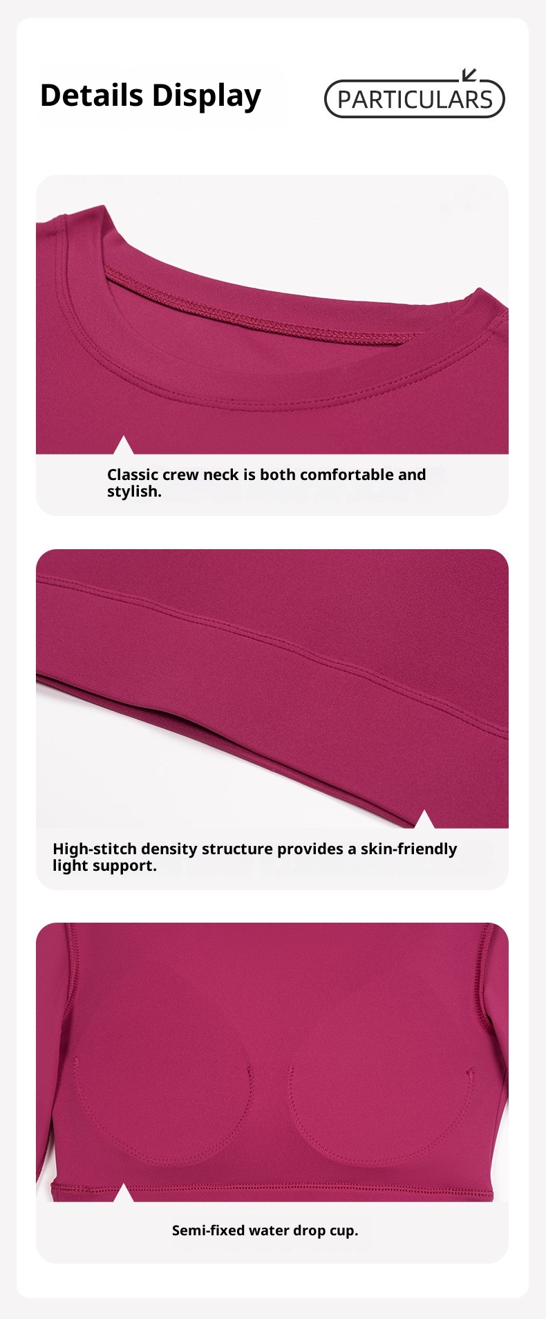 001 Cross-Border Sexy Back Yoga Shirt Long Sleeve With Chest Pad Slim Fit Short Sports Top Running Training Fitness Cover-Up_voghion.com