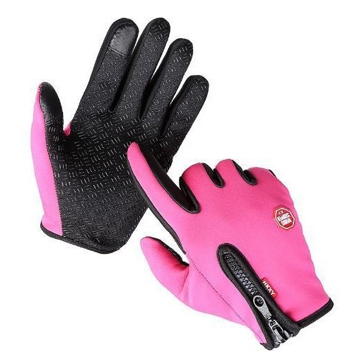 ActiveGo Autumn Winter Touch Screen Riding Men Women Fleece Outdoor Skiing Warm Waterproof Zipper Gloves_voghion.com