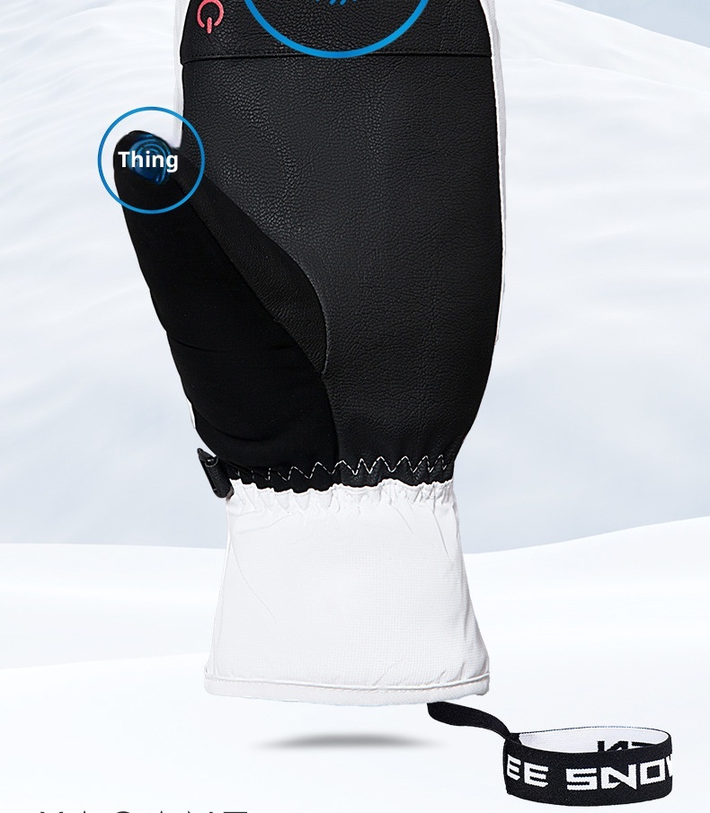 ActiveGo Dropshipping Ski Gloves For Men And Women, Thickened Windproof Cycling Outdoor Touchscreen Five-Finger Snowboarding_voghion.com