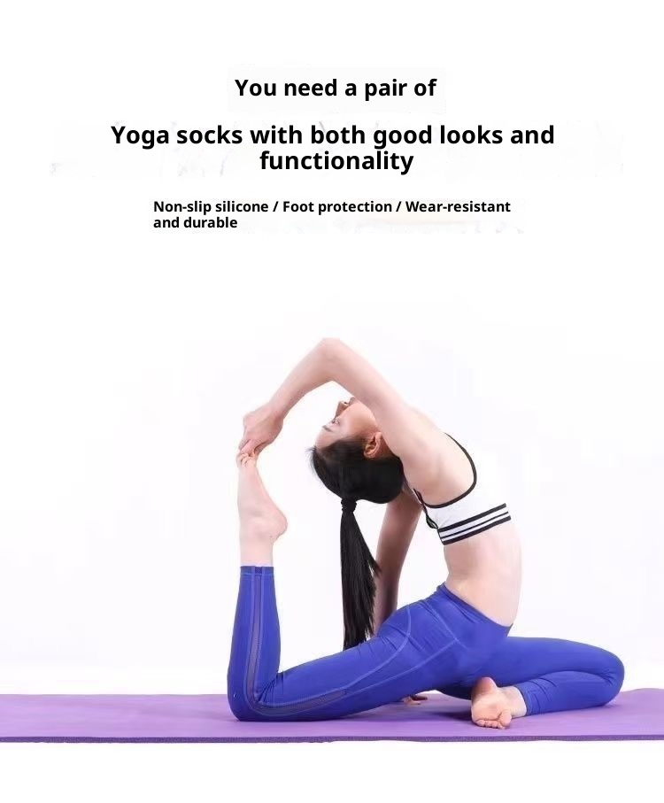 001 Professionelle Yoga-Socken für Damen, Boot, Frühling/Sommer, rutschfest, Pilates-Anfänger-Socken für den Innenbereich, Fitness- und Tanzsocken_voghion.com