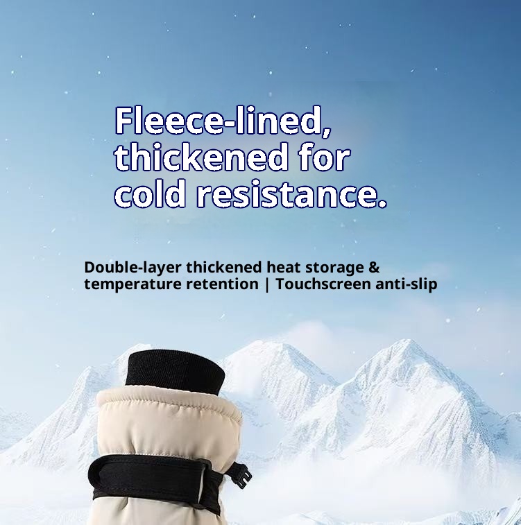 ActiveGo Premium Ski Gloves For Women, Cycling Warm And Cold-Proof Riding Cotton Gloves, Touchscreen Windproof Outdoor Thickened_voghion.com