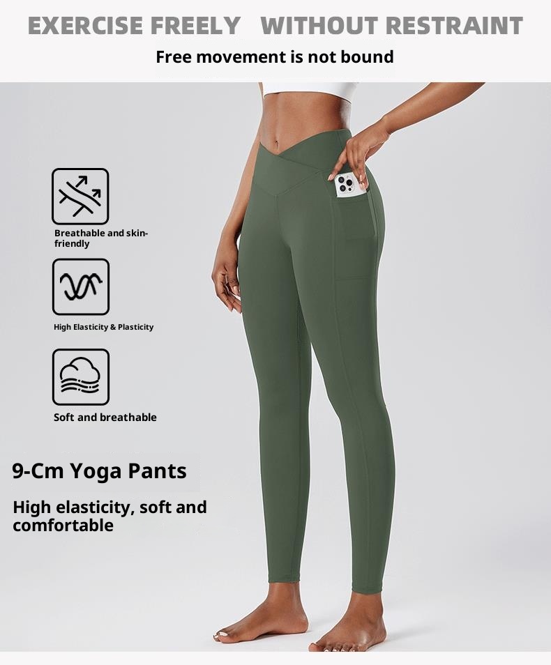 001 Cross-Border Sports Fitness Leggings Yoga Running Base Layer Pants Women Naked Feel Soft And Smooth_voghion.com