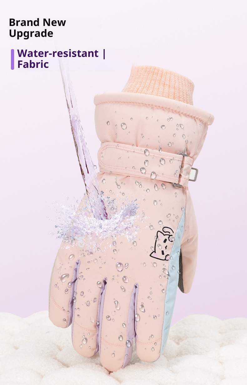 ActiveGo Full Palm Touchscreen Women Winter Fleece Lined Thickened Cold-Proof Outdoor Riding Motorcycle Warm Non-Slip_voghion.com