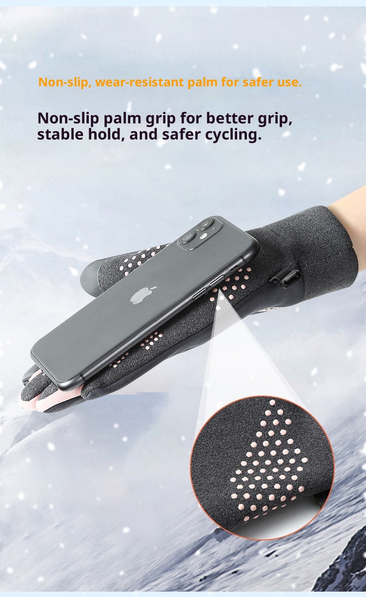 Gants chauds de sports d'hiver ActiveGo pour hommes et femmes, imperméables, doublés polaire, coupe-vent, résistants au froid, pour couples à cheval._voghion.com