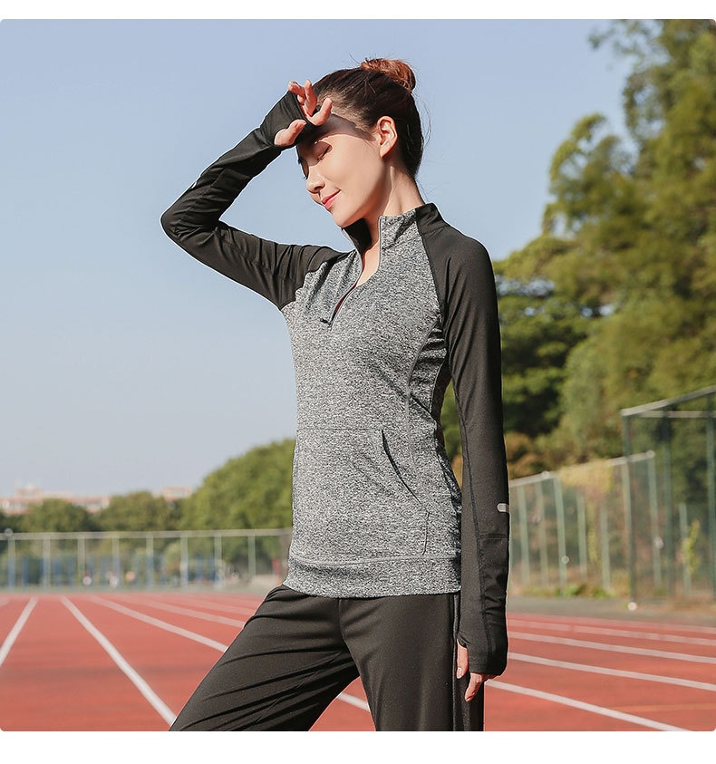 001 Top sportivo taglie forti per donne formose 100 kg Abbigliamento fitness da corsa da donna Autunno leggermente coprente Asciugatura rapida_voghion.com