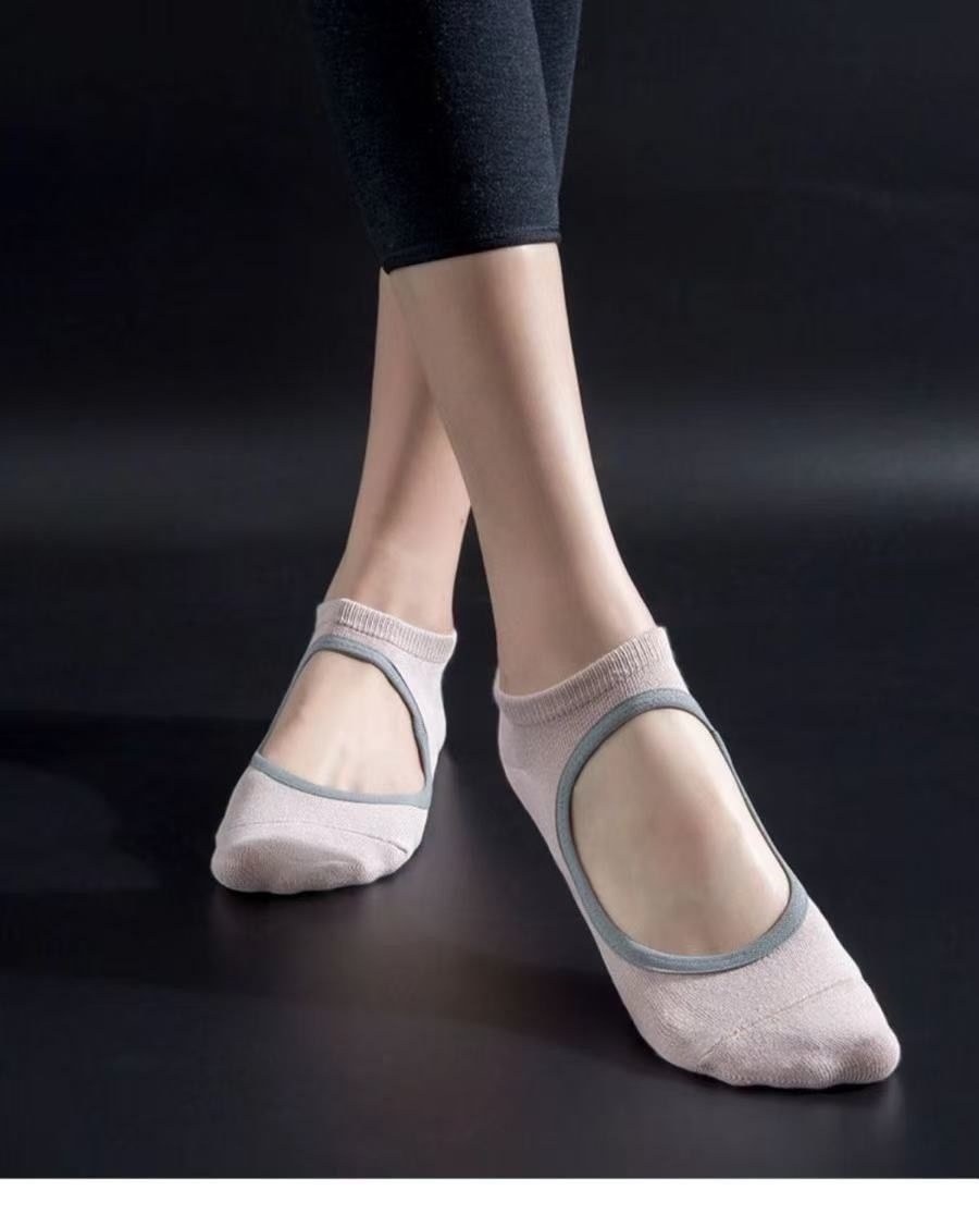 001 Professionelle Yoga-Socken für Damen, Boot, Frühling/Sommer, rutschfest, Pilates-Anfänger-Socken für den Innenbereich, Fitness- und Tanzsocken_voghion.com