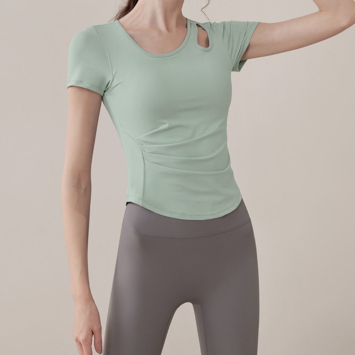 001 Training Advanced Pilates Yoga Abbigliamento fitness da donna Nuovo top sportivo a maniche corte traspirante e confortevole_voghion.com