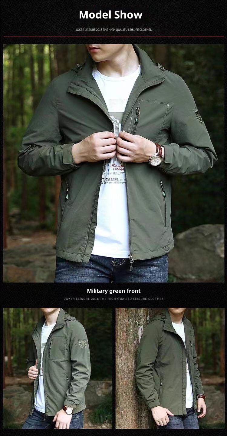 ActiveGo ActiveGo Europeo Americano Transfrontaliero 2025 Primavera e Autunno Nuovo Stile Uomo di Mezza Età Versatile Casual Impermeabile All'Aperto_voghion.com