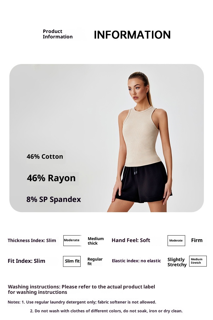 001 Cross-border Ribbed Shiny Silk Nude Top For Women, Sweat-absorbing Sports Sleeveless Vest, Round Neck Summer Outdoor_voghion.com