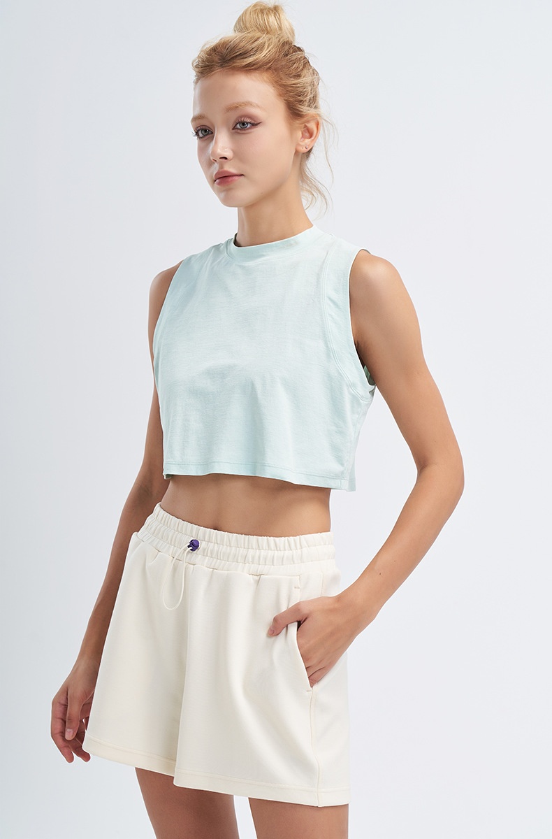 001 Sleeveless Yoga Sports Vest For Women, Barely There Feel, Breathable Running Top, Beautiful Back, Quick-Dry, Loose Fit,_voghion.com