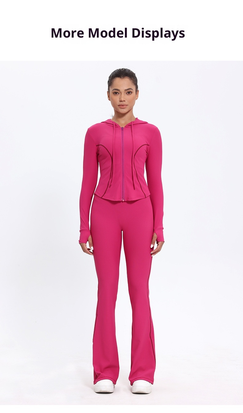 Pantalon de yoga taille haute pour femme, effet push-up, idéal pour le fitness, la course à pied et l'entraînement en extérieur. Coupe évasée et amincissante._voghion.com